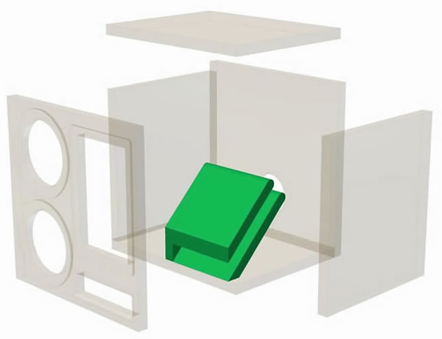 Exploded Speaker Box Drawing