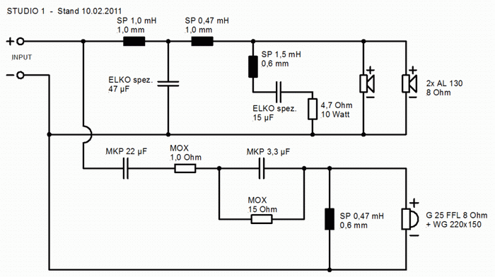 Speaker Kit Crossover Circuit