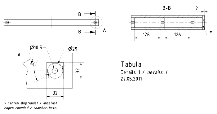 Loudspeaker Box Construction Diagram - all dimensions in mm.