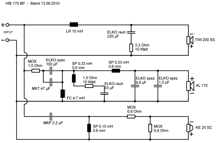 Speaker Kit Crossover Circuit