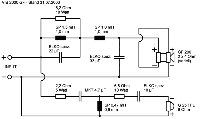 Speaker Kit Crossover Circuit