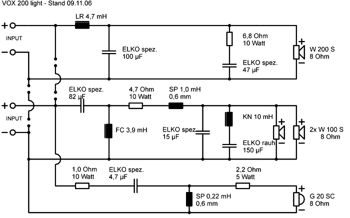 Speaker Kit Crossover Circuit