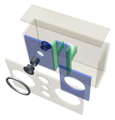 Exploded Speaker Box Drawing