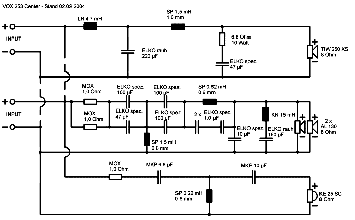 Speaker Kit Crossover Circuit