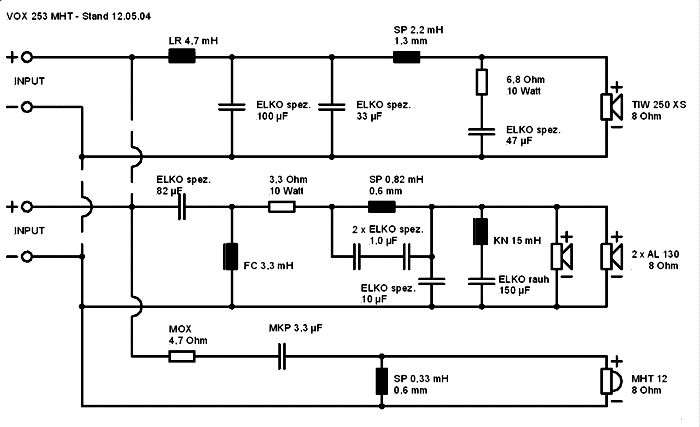 Speaker Kit Crossover Circuit