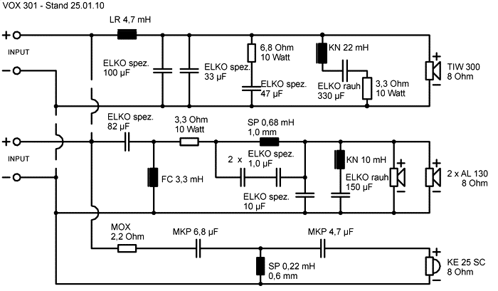 Speaker Kit Crossover Circuit