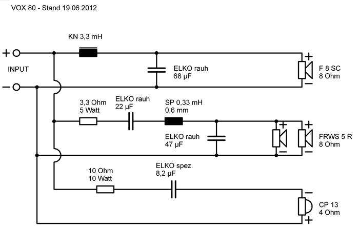 Speaker Kit Crossover Circuit