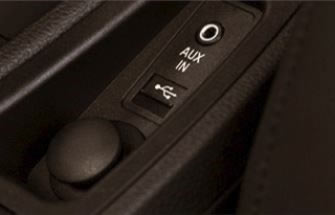 Examples of 3.5mm audio inputs and USB car connectors.