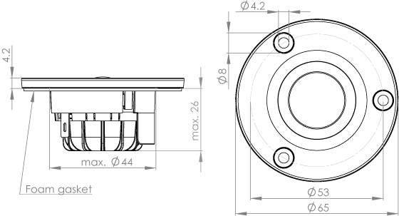 Loudspeaker Driver Dimensions and Measurements - all dimensions in mm (approx.)