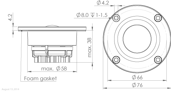 Loudspeaker Driver Dimensions and Measurements - all dimensions in mm (approx.)