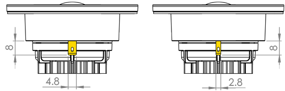 Loudspeaker Driver Terminal Dimensions and Measurements - all dimensions in mm (approx.)