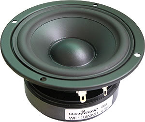 Wavecor Speaker Driver WF118WA01- 4 Ohm Paper Cone Mid-Woofer